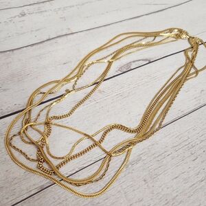 Multi-Strand Gold-Tone Women's Necklace